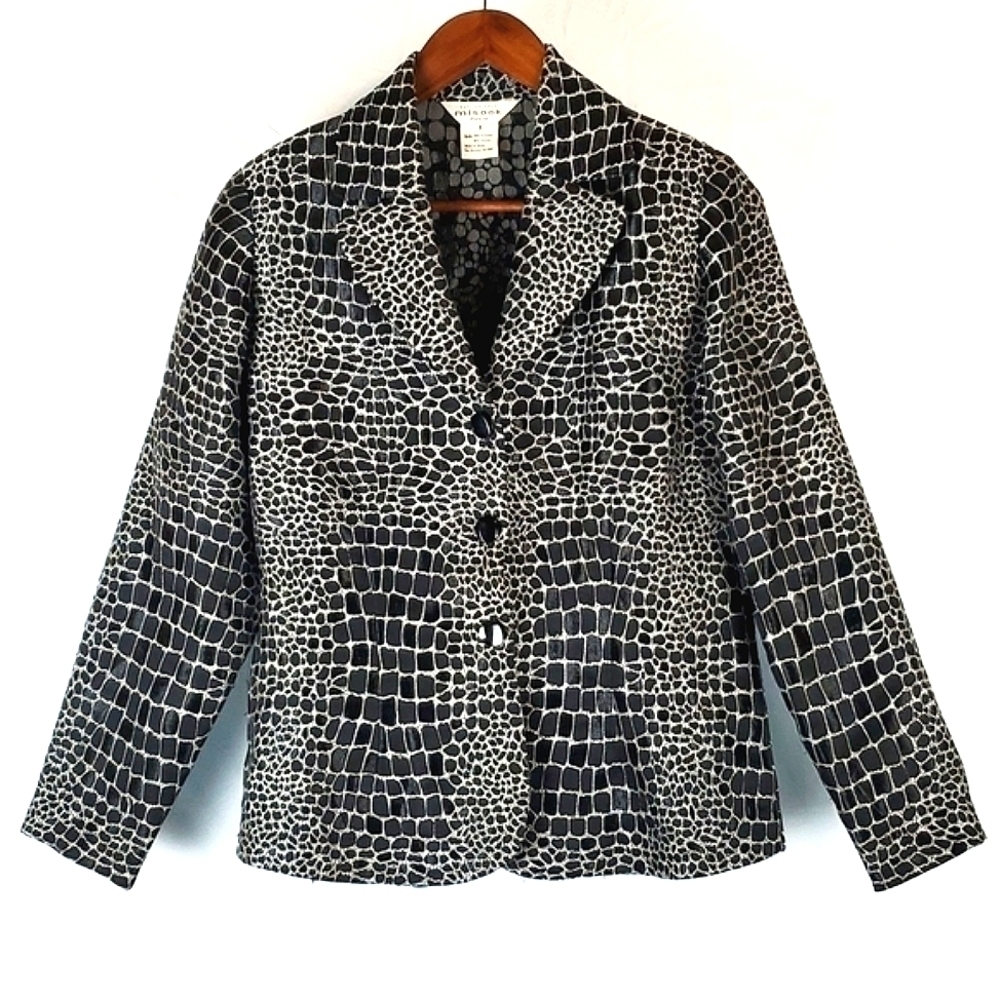 Exclusively Misook Snake Print‎ Blazer